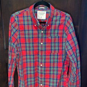 A&F Muscle Fit, Casual Plaid Shirt